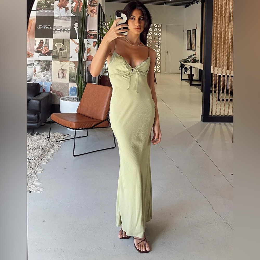 princess polly Emily maxi dress green